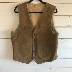 Jo-o-Kay Leather and Wool Lined Vest